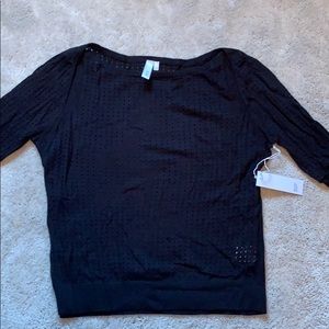 SI-IAE sheer black sweater. Sz L